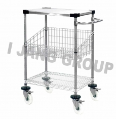 SOLID STAINLESS STEEL SHELVES TROLLEY